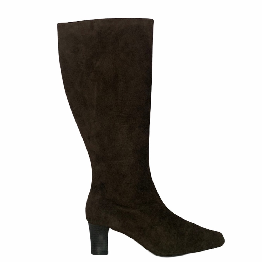 AJ VALENCI | tall brown suede boots NEW